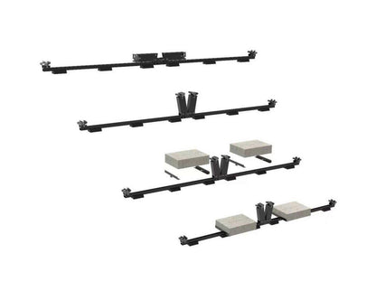 PreFix Montage-Set Flachdach, für 2 oder 4 PV-Module, schwarze Farbe
