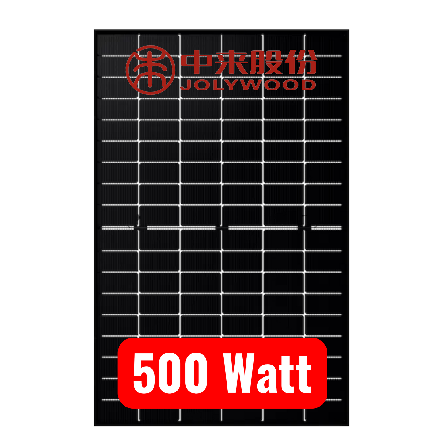 Jolywood 500Wp Niwa JW-HD108N-R2 Glas-Glas Bifazial Fullblack