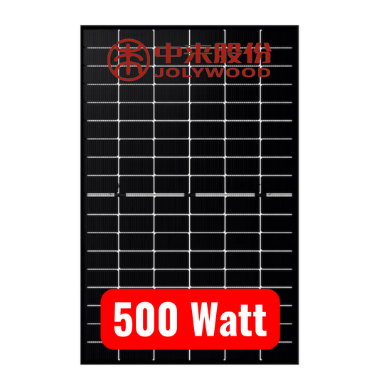 Jolywood 500Wp Niwa JW-HD108N-R2 Glas-Glas Bifazial Fullblack