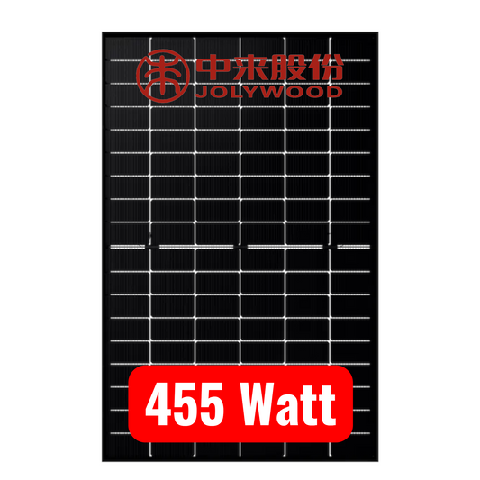 Jolywood 455Wp Niwa JW-HD96N-R2 Glas-Glas Bifazial Fullblack